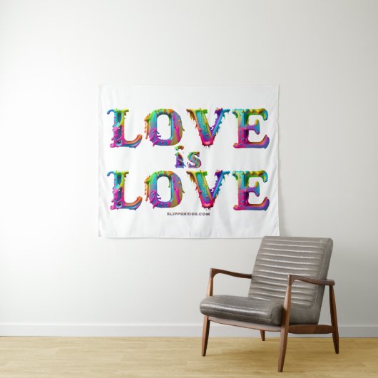 SlipperyJoe love is love 滴る溶けるダイナミック タペストリー (インサイチュ(横))