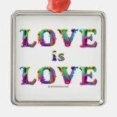 SlipperyJoe love is love 滴る溶けるダイナミック メタルオーナメント (正面)