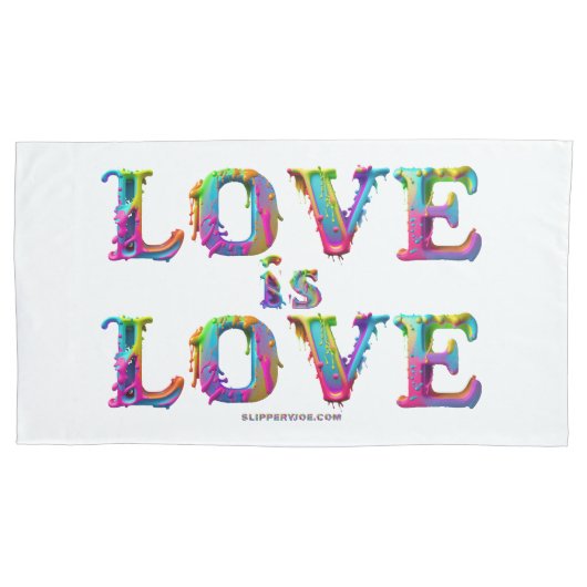 SlipperyJoe love is love 滴る溶けるダイナミック 枕カバー (正面)