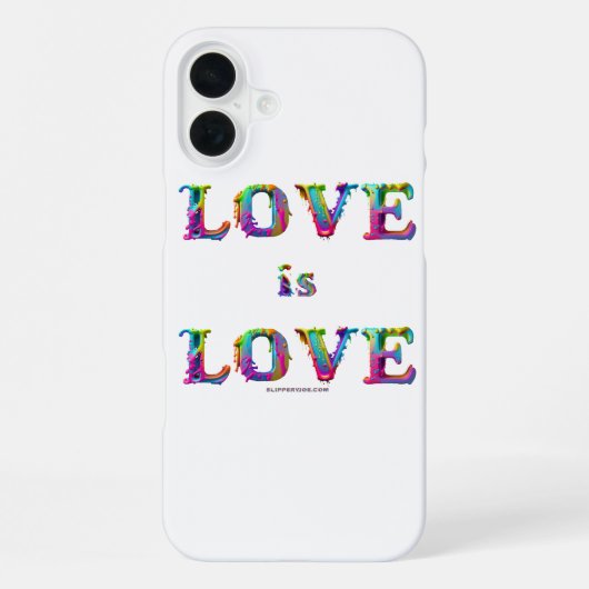 SlipperyJoe love is love 滴る溶けるダイナミック iPhoneケース (裏面)