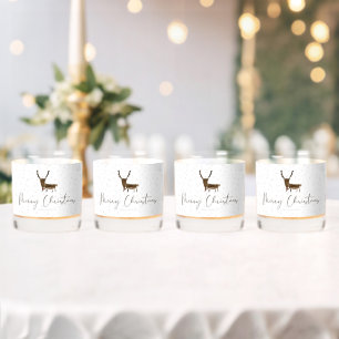 SlipperyJoe Merry Christmasトナカイ赤い鼻 ウイスキーグラス