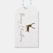 SlipperyJoe Merry Christmasトナカイ赤い鼻 ギフトタグ (正面)