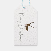 SlipperyJoe Merry Christmasトナカイ赤い鼻 ギフトタグ (裏面)