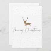 SlipperyJoe Merry Christmasトナカイ赤い鼻 シーズンカード (正面/裏面)