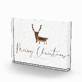 SlipperyJoe Merry Christmasトナカイ赤い鼻 フォトブロック (右)