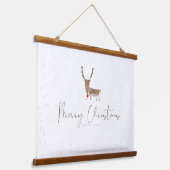 SlipperyJoe Merry Christmasトナカイ赤い鼻 吊り下げ型タペストリー (傾斜あり)