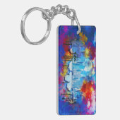 SlipperyJoe NYC グラフィティ 月 渦巻く キーホルダー (正面左)