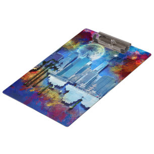 SlipperyJoe NYC グラフィティ 月 渦巻く クリップボード