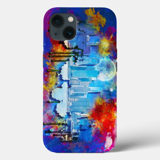 SlipperyJoe NYC グラフィティ 月 渦巻く Case-Mate iPhoneケース (裏面)