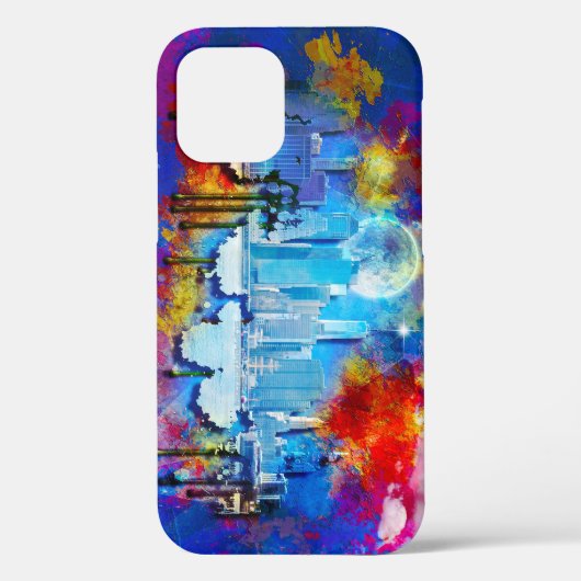 SlipperyJoe NYC グラフィティ 月 渦巻く Case-Mate iPhoneケース (裏面)