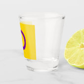 SlipperyJoe'sインターセックスプライドフラグゲイギフトLGBTQI ショットグラス (右)