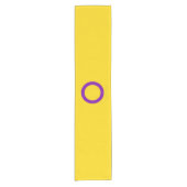 SlipperyJoe'sインターセックスプライドフラグゲイギフトLGBTQI ショートテーブルランナー (正面)