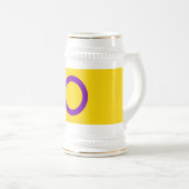 SlipperyJoe'sインターセックスプライドフラグゲイギフトLGBTQI ビールジョッキ (正面右)