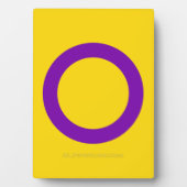 SlipperyJoe'sインターセックスプライドフラグゲイギフトLGBTQI フォトプラーク (正面)