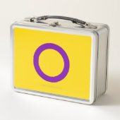 SlipperyJoe'sインターセックスプライドフラグゲイギフトLGBTQI メタルランチボックス (正面)