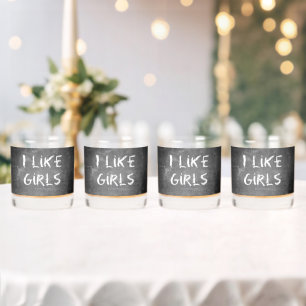 SlipperyJoe's私は女の子の汚い黒板のwritin好き ウイスキーグラス