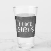 SlipperyJoe's私は女の子の汚い黒板のwritin好き タンブラーグラス (裏面)