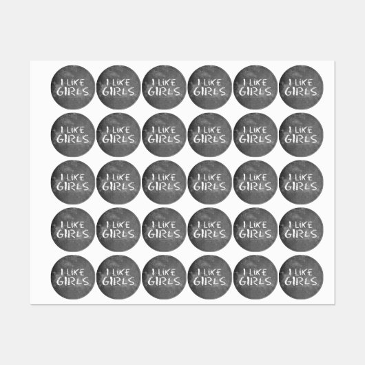 SlipperyJoe's私は女の子の汚い黒板のwritin好き ラベル (シート)