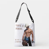 SlipperyJoe's のセーブホースライドストローハットカウボーイ帽子ミューズ クロスボディバッグ (裏面)