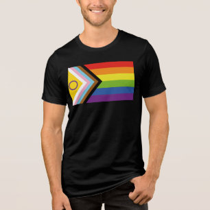 SlipperyJoe's インターセックスプライドフラグ黄色背景 トライブレンドTシャツ