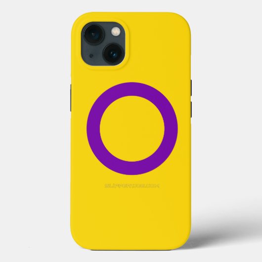 SlipperyJoe's インターセックス Pride フラグ黄色背景 Case-Mate iPhoneケース (裏面)