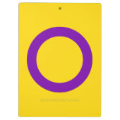 SlipperyJoe's インターセックス Pride フラグ 黄色背景 クリップボード (裏面)