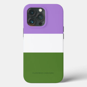 SlipperyJoe's ジェンダーキュアプライドフラグ ラベンダーブルー iPhone 13 Proケース