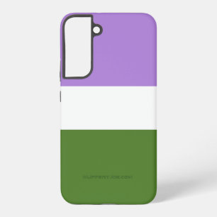SlipperyJoe's ジェンダーキュアプライドフラグ ラベンダーブルー Samsung Galaxy S22+ケース