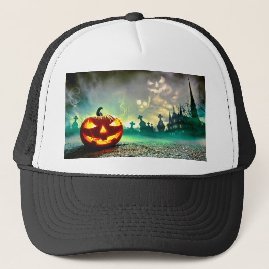 SlipperyJoe's ハッピー ハロウィン 墓地 霊園 c キャップ (正面)