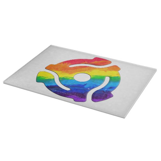 SlipperyJoe's プラスチック 45 RPM レコードアダプター 振動 カッティングボード (角)