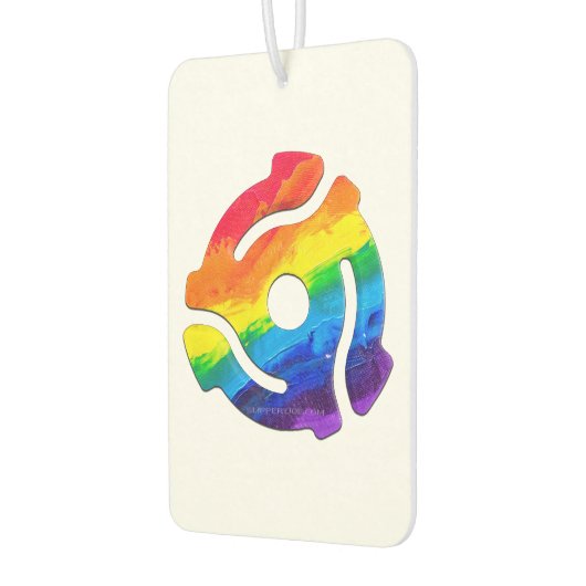 SlipperyJoe's プラスチック 45 RPM レコードアダプター 振動 カーエアーフレッシュナー (左)