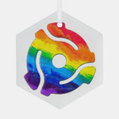 SlipperyJoe's プラスチック 45 RPM レコードアダプター 振動 ガラスオーナメント (裏面)