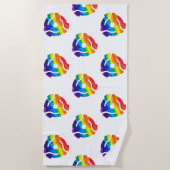 SlipperyJoe's プラスチック 45 RPM レコードアダプター 振動 ビーチタオル (正面)