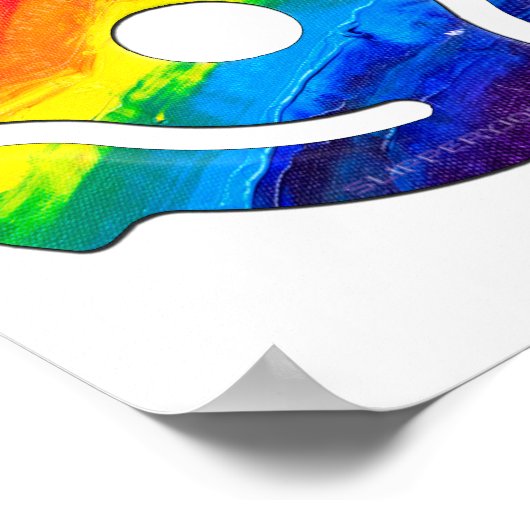 SlipperyJoe's プラスチック 45 RPM レコードアダプター 振動 ポスター (角)