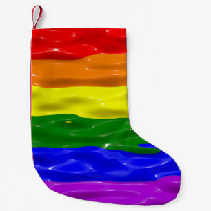 SlipperyJoe's リキッドグロス プライド フラッグ 赤 オレンジ 黄色 スモールクリスマスストッキング