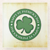 SlipperyJoe's 祝Saint Patrick's Day Iris ガラスコースター (正面)