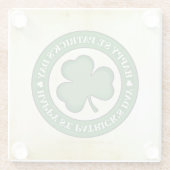 SlipperyJoe's 祝Saint Patrick's Day Iris ガラスコースター (裏面)