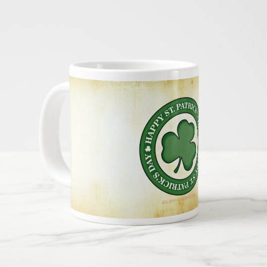 SlipperyJoe's 祝Saint Patrick's Day Iris ジャンボコーヒーマグカップ (正面左)