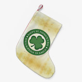 SlipperyJoe's 祝Saint Patrick's Day Iris スモールクリスマスストッキング (正面 (吊り時))