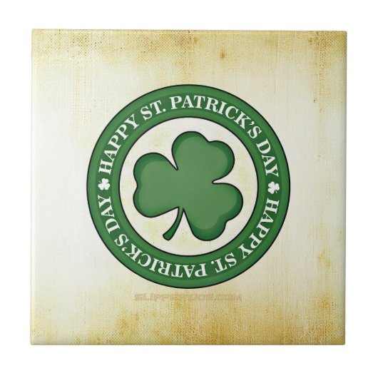 SlipperyJoe's 祝Saint Patrick's Day Iris タイル (正面)