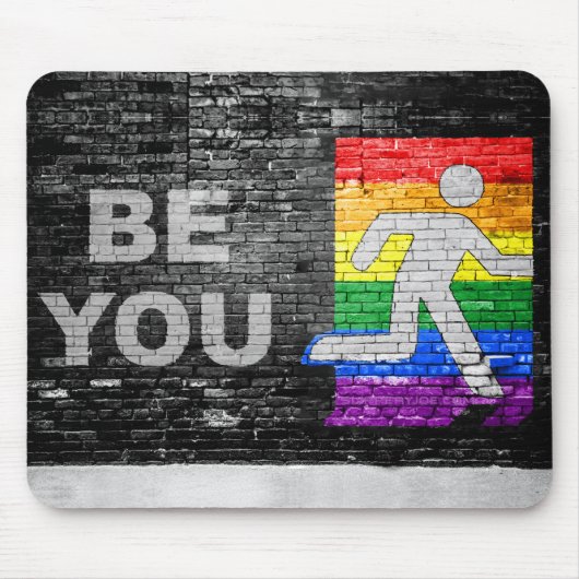 『SlipperyJoe's 芸術的 Be You You』ゲイプライドの贈り物LGBT マウスパッド (正面)