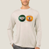 SlipperyJoe's 69 hard pool table two billiard ball トライブレンドＴシャツ (正面)
