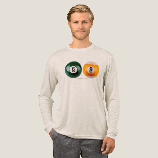 SlipperyJoe's 69 hard pool table two billiard ball トライブレンドＴシャツ (正面全体)