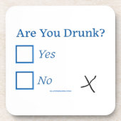 SlipperyJoe's Are You 飲 hamatedチェックボックスc コースター (正面)