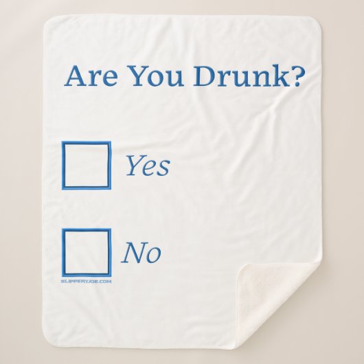 SlipperyJoe's Are You 飲 hamatedチェックボックスc シェルパブランケット (正面)