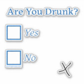 SlipperyJoe's Are You 飲 hamatedチェックボックスc シール (正面)