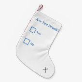 SlipperyJoe's Are You 飲 hamatedチェックボックスc スモールクリスマスストッキング (正面 (吊り時))