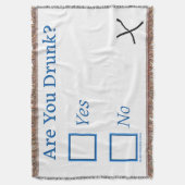 SlipperyJoe's Are You 飲 hamatedチェックボックスc スローブランケット (正面縦)