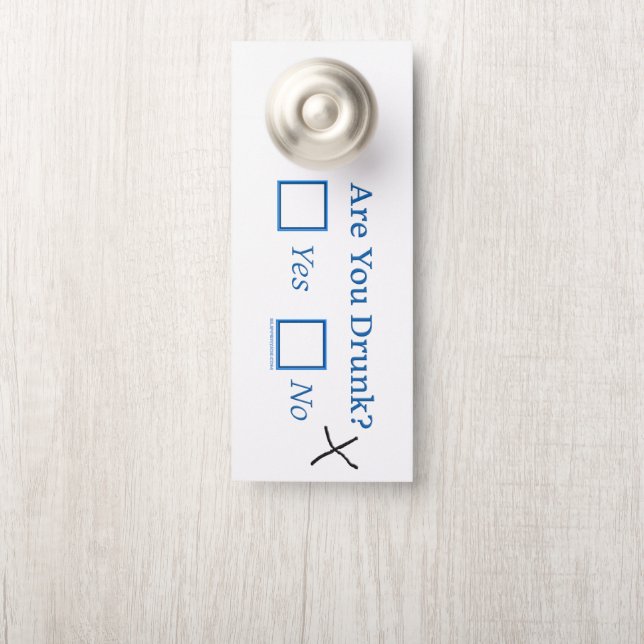 SlipperyJoe's Are You 飲 hamatedチェックボックスc ドアノブサイン (ノブ)