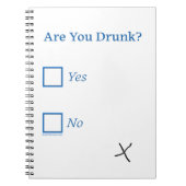 SlipperyJoe's Are You 飲 hamatedチェックボックスc ノートブック (正面)